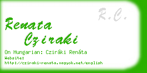 renata cziraki business card