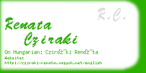 renata cziraki business card